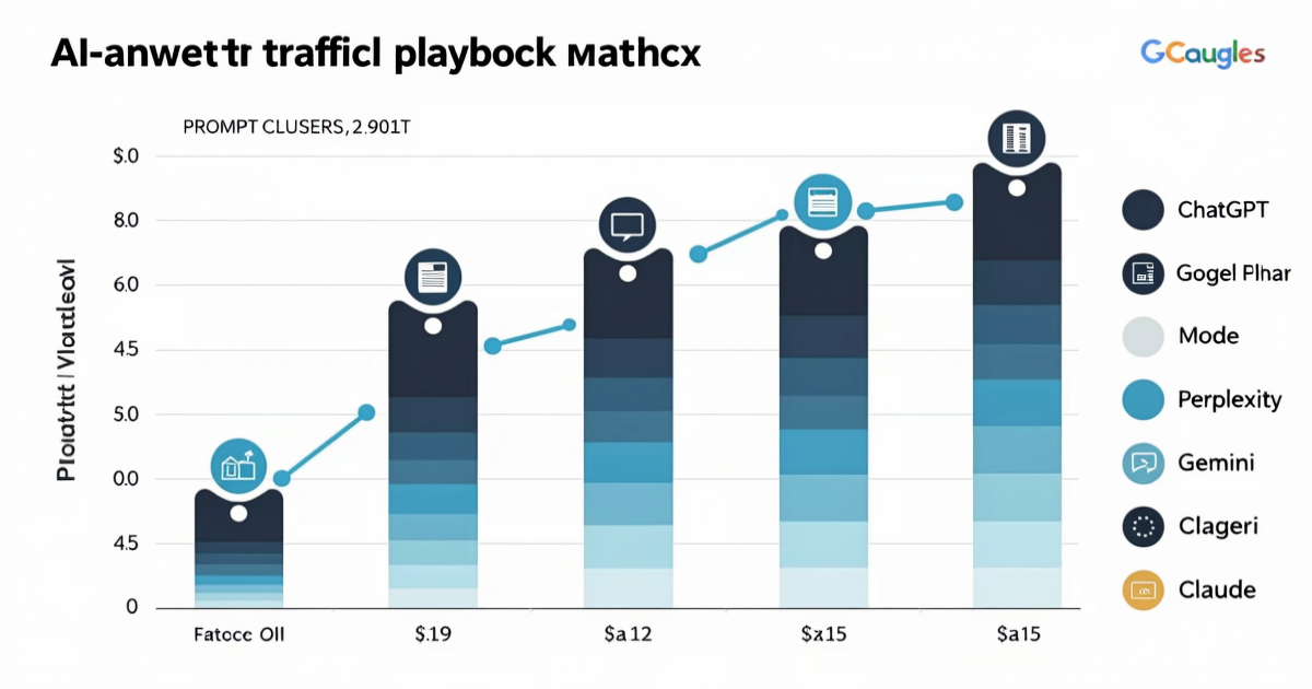 AI search traffic playbook matrix with prompts, engines, and source quality loops
